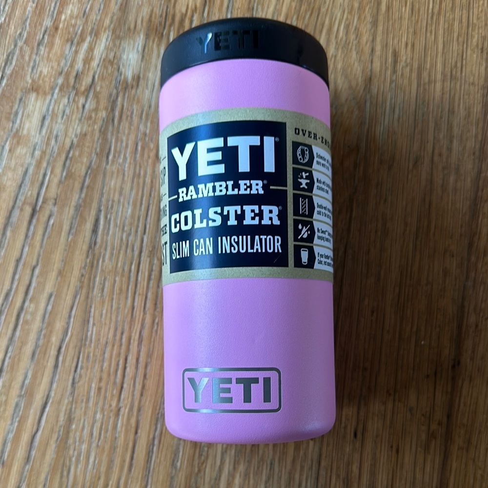 NWT YETI Rambler Colster Slim Can Insulator - Pink